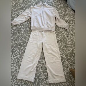 MATE THE LABEL sweater and pants set BONE